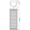 Access Lighting Bermuda 2 Light Outdoor Wall Mount, Satin Finish, Ribbed Frosted Glass 20030MG-SAT/RFR